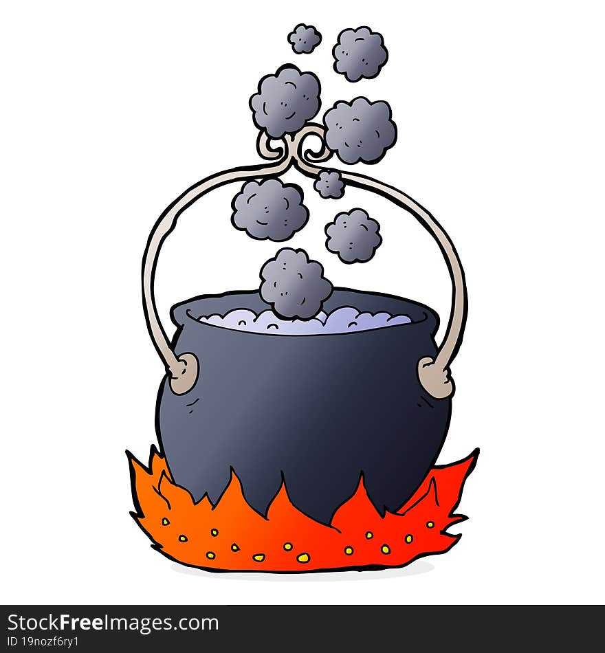 Cartoon Witch S Cauldron