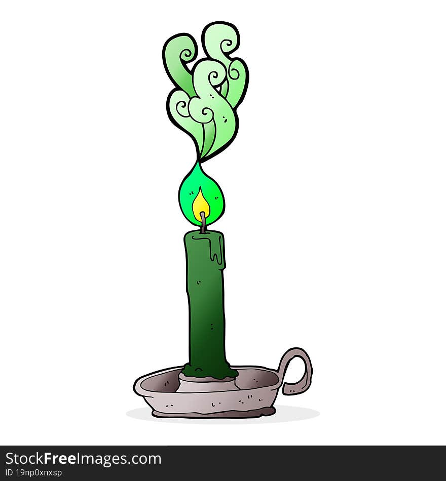 cartoon spooky candle