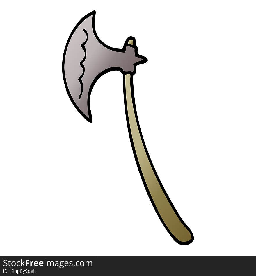 Cartoon Doodle Medieval Axe