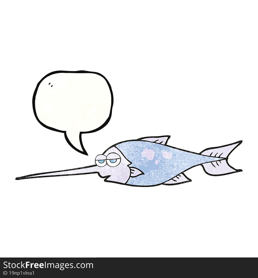 texture speech bubble cartoon swordfish