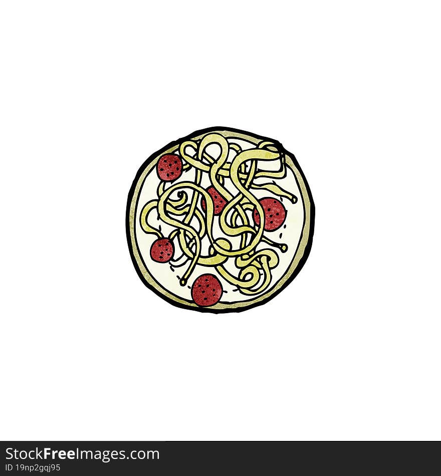 spaghetti and meatballs cartoon