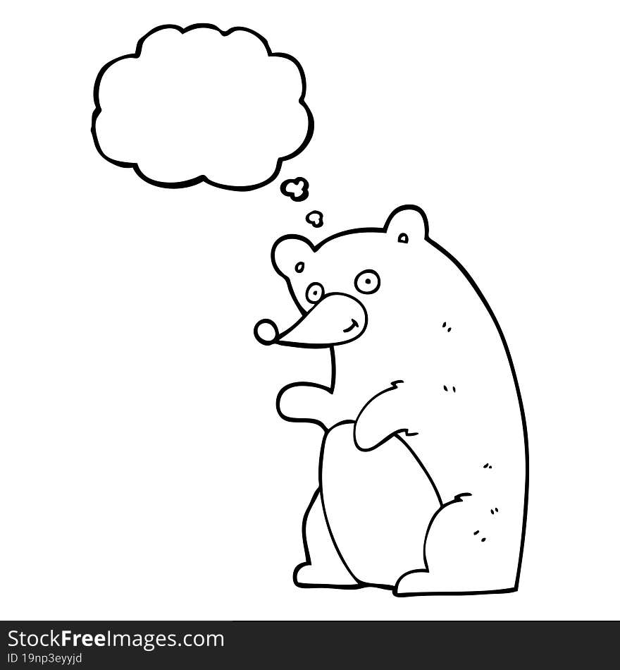 thought bubble cartoon bear