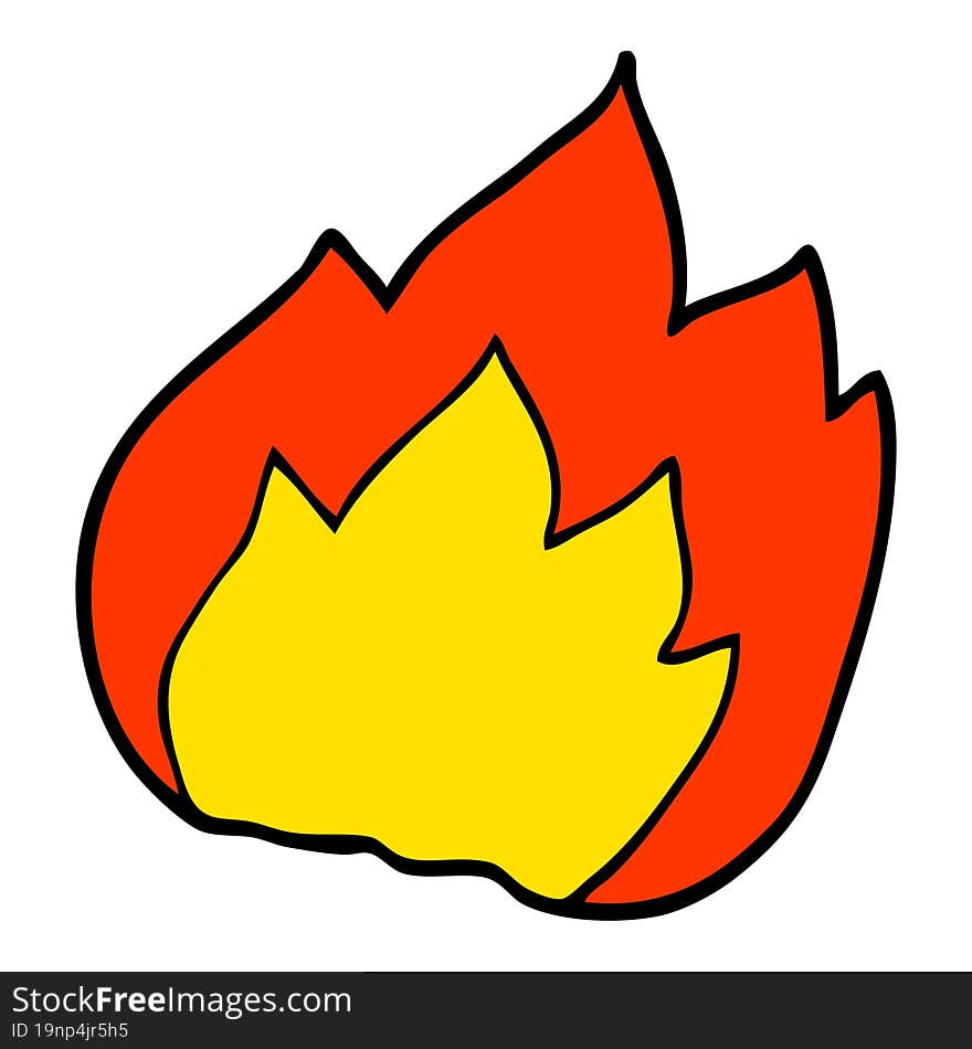 cartoon doodle fire