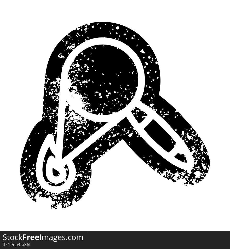 magnifying glass burning icon