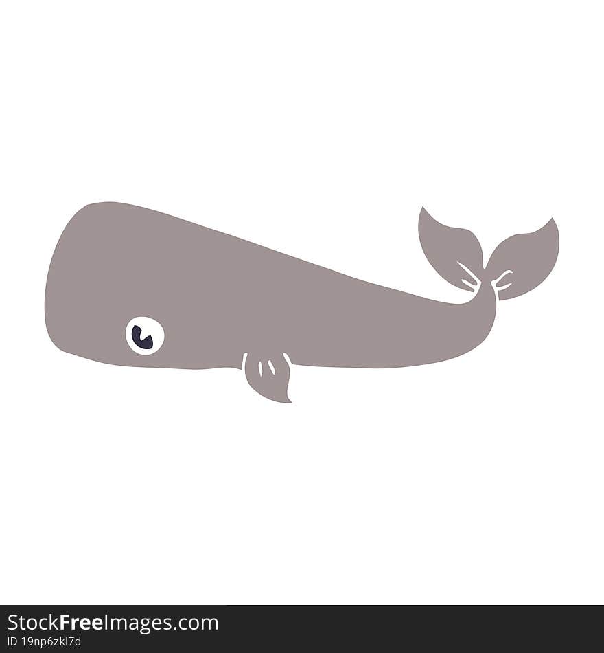 cartoon doodle whale