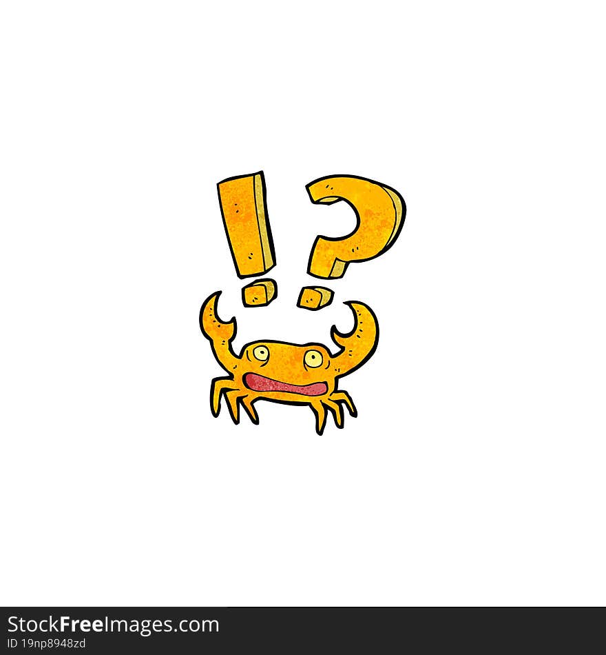 shocked cartoon crab