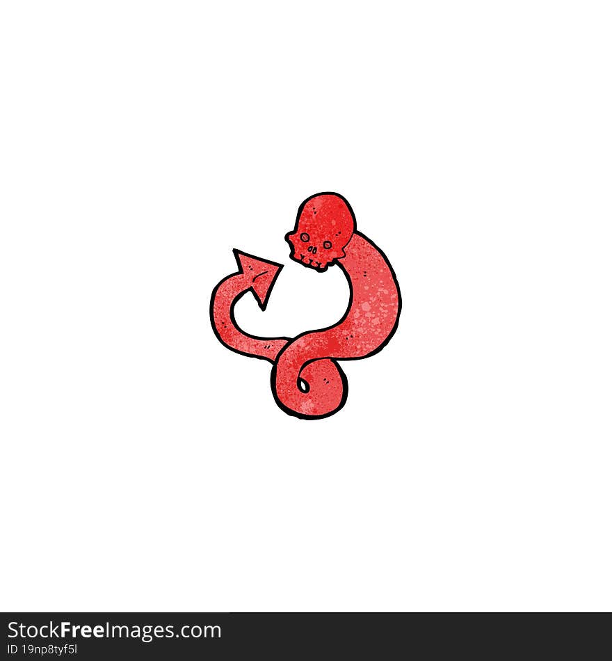 cartoon snake with skull