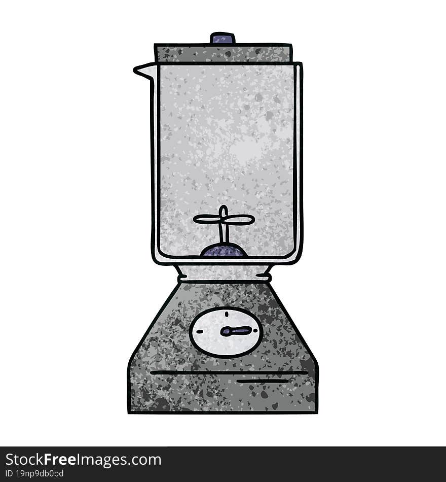 Textured Cartoon Doodle Of A Food Blender