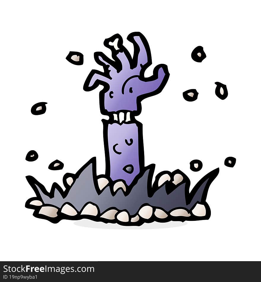 cartoon zombie arm