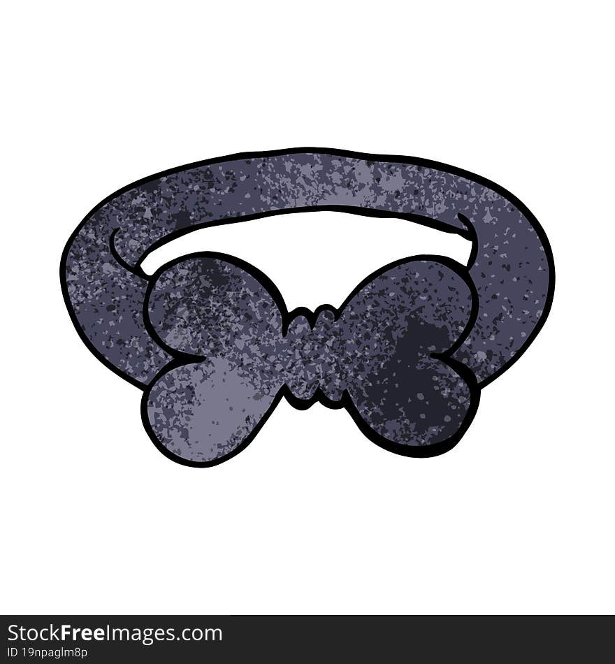 cartoon doodle black bow tie