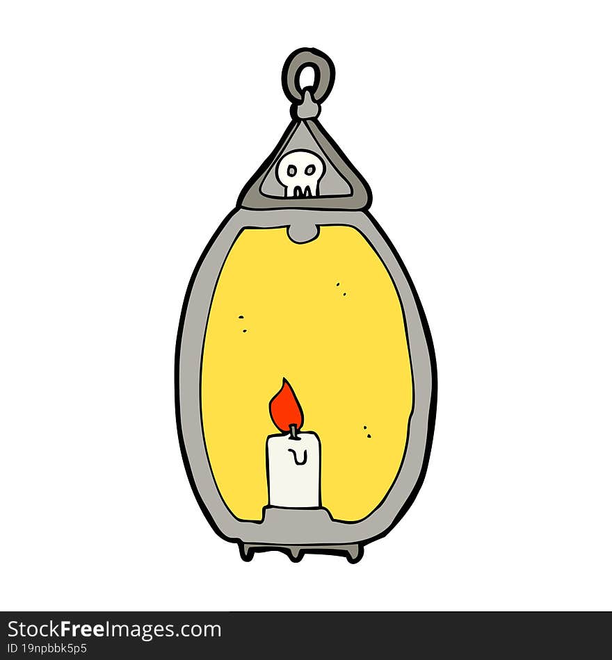 cartoon spooky lantern