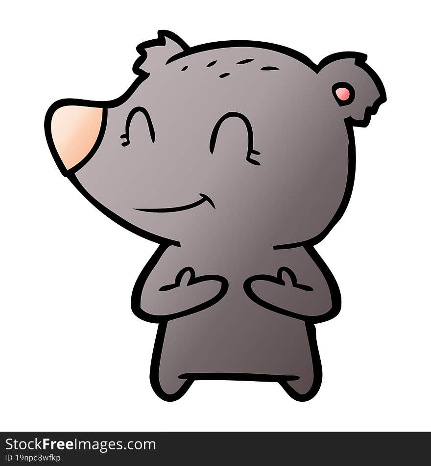 friendly bear cartoon. friendly bear cartoon