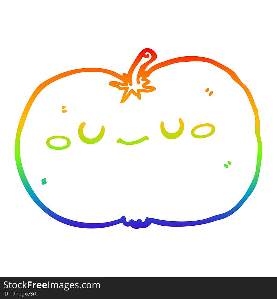 rainbow gradient line drawing cartoon apple