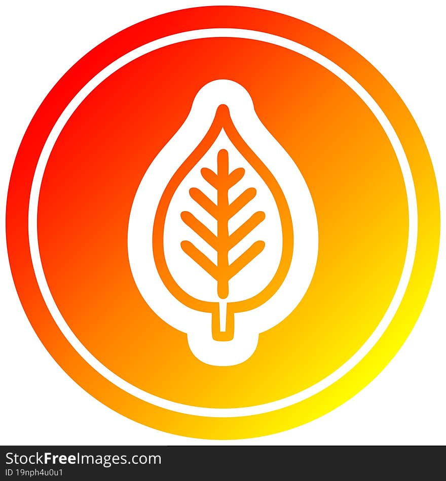 natural leaf circular in hot gradient spectrum