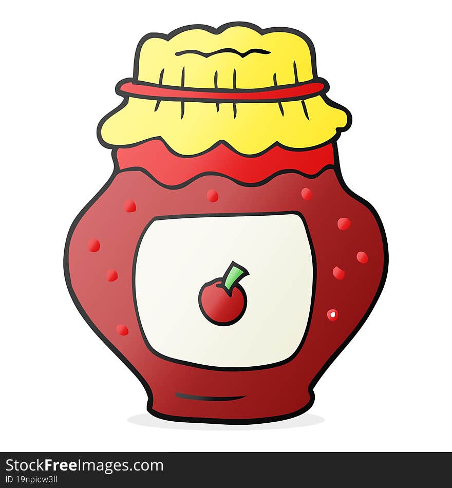 freehand drawn cartoon jar of jam