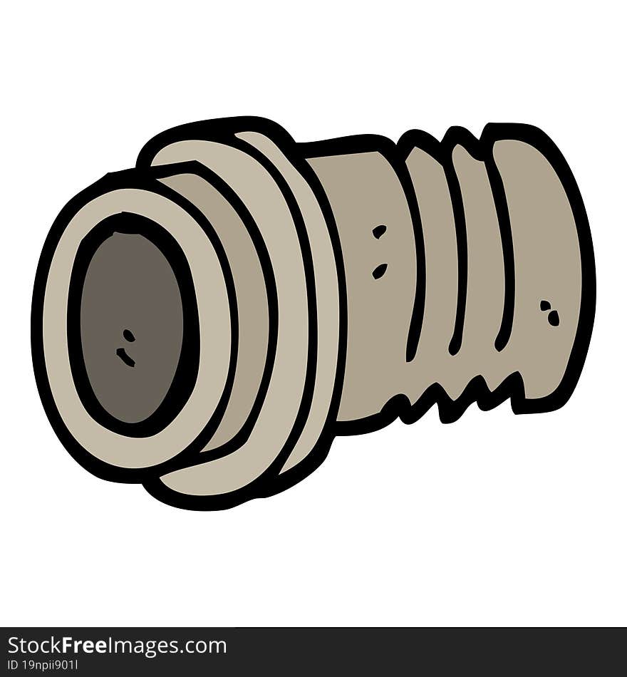 hand drawn doodle style cartoon pipe fitting