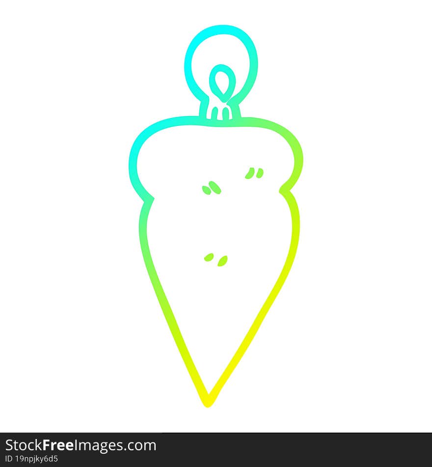 cold gradient line drawing cartoon christmas bauble