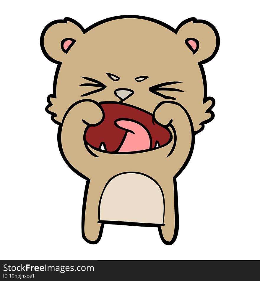 angry cartoon bear. angry cartoon bear