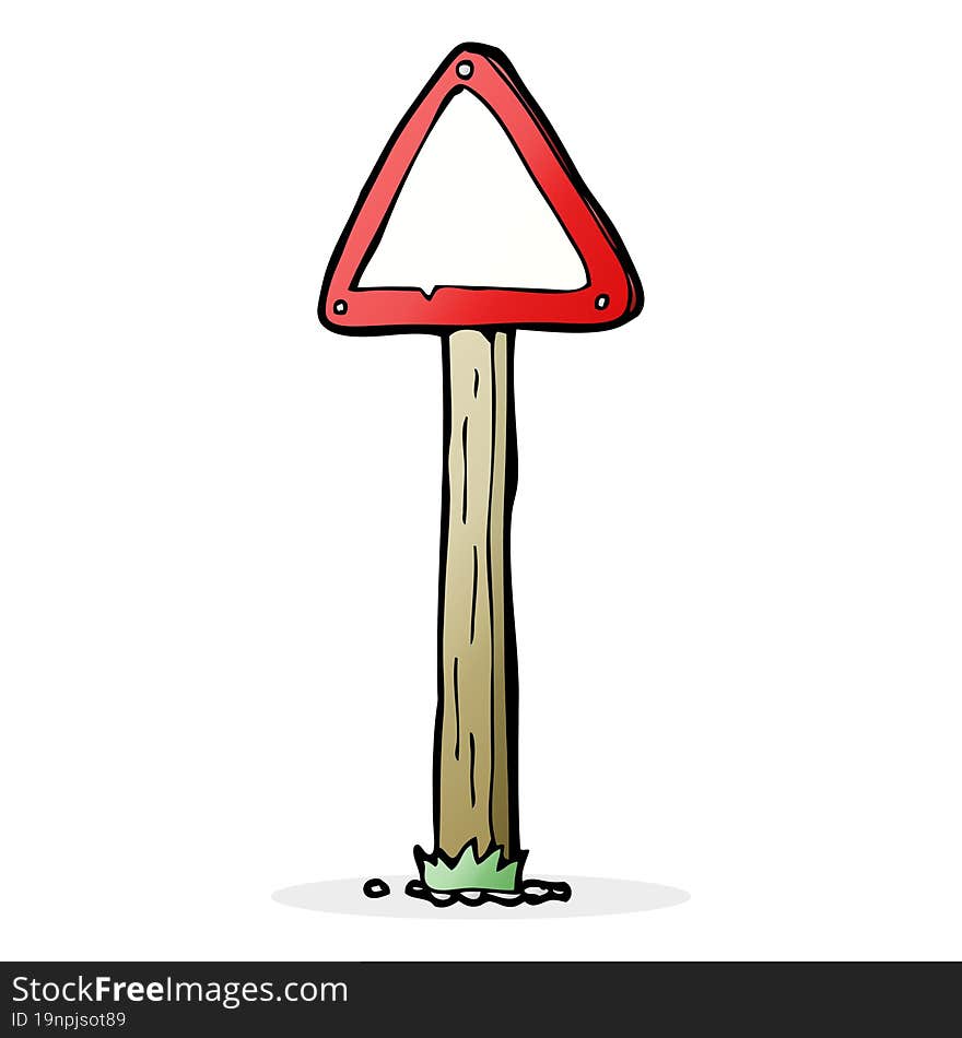 Cartoon Road Sign