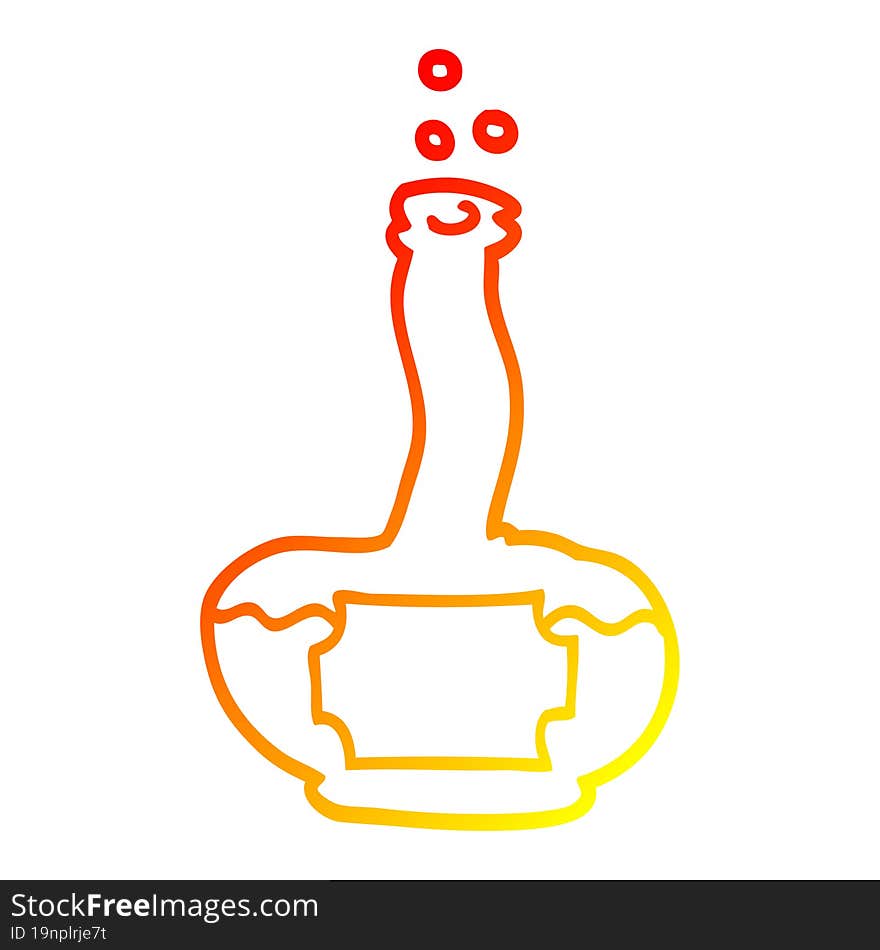 Warm Gradient Line Drawing Cartoon Potion