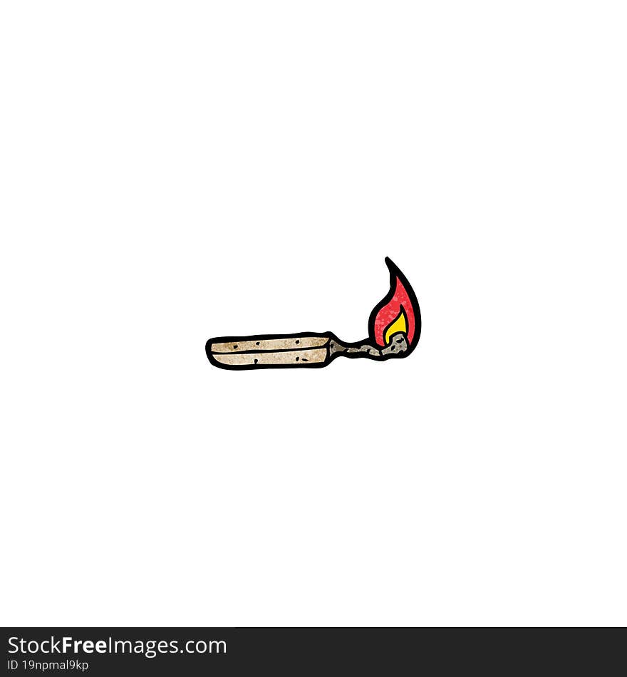 cartoon burning match