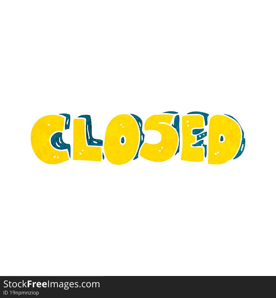 cartoon closed symbol