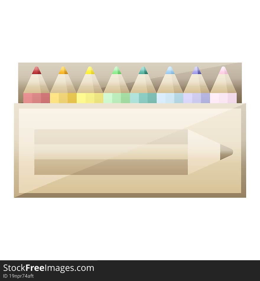 pack of coloring pencils graphic icon