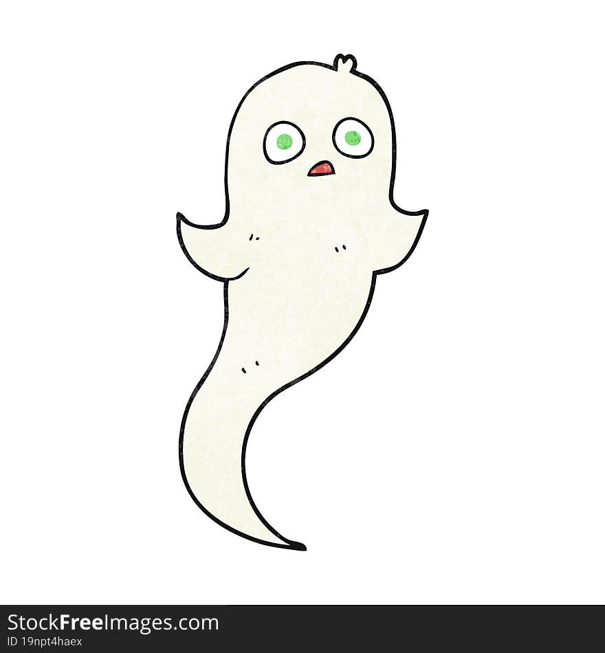 Textured Cartoon Halloween Ghost