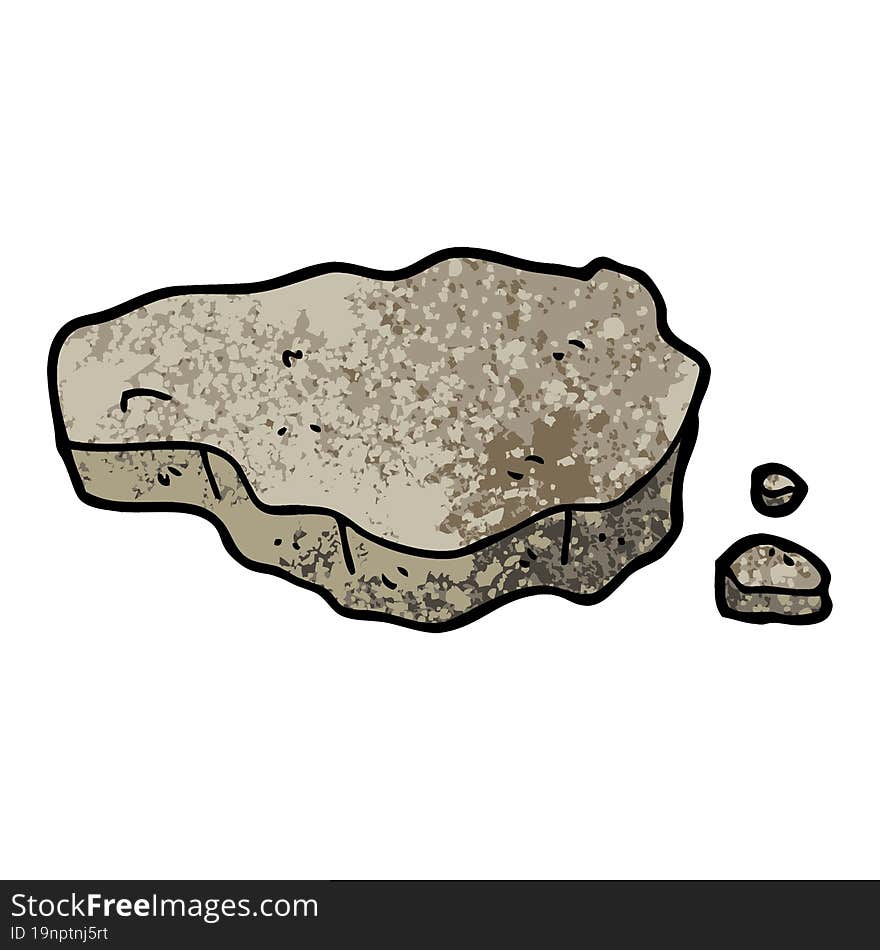 Grunge Textured Illustration Cartoon Old Rock