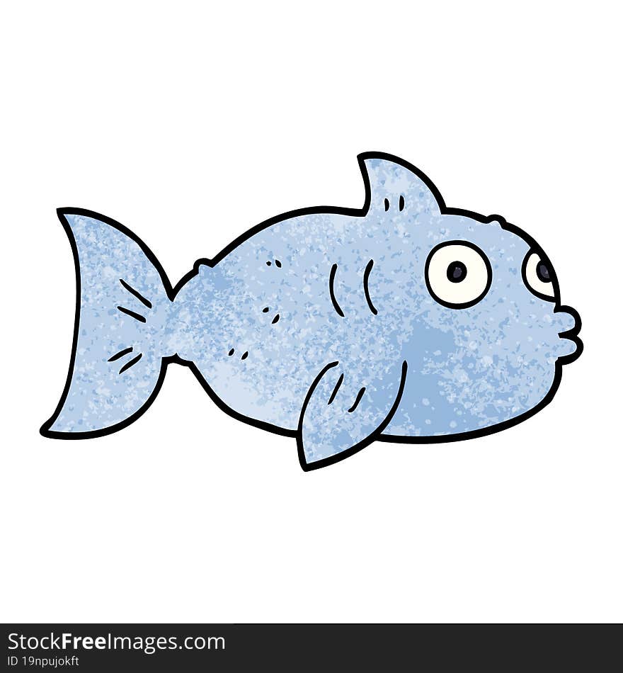 cartoon doodle fish