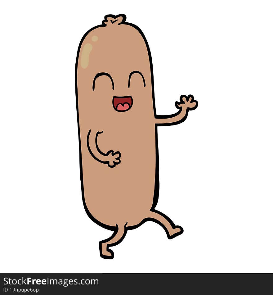 cartoon dancing sausage