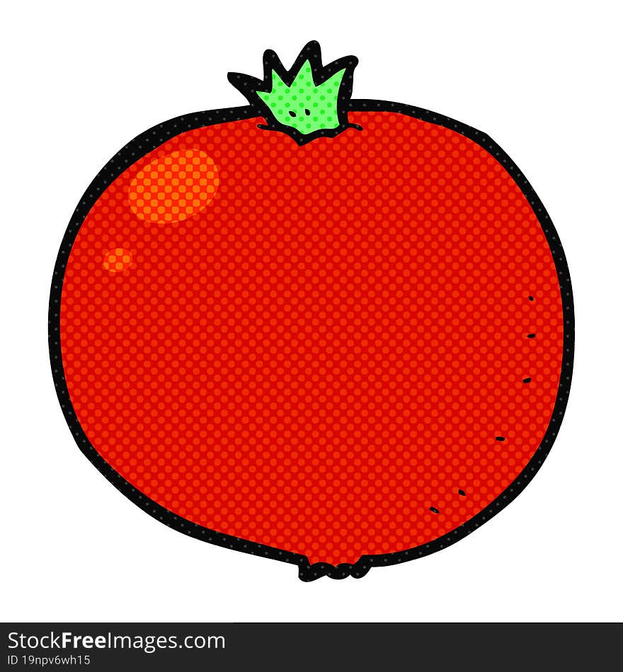 freehand drawn cartoon tomato