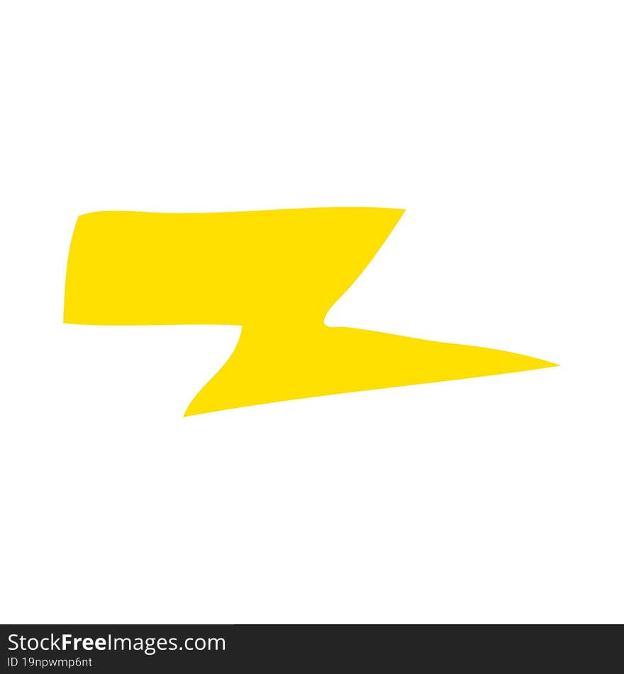 Cartoon Doodle Lightening Bolt