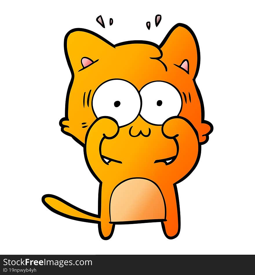 cartoon surprised cat. cartoon surprised cat