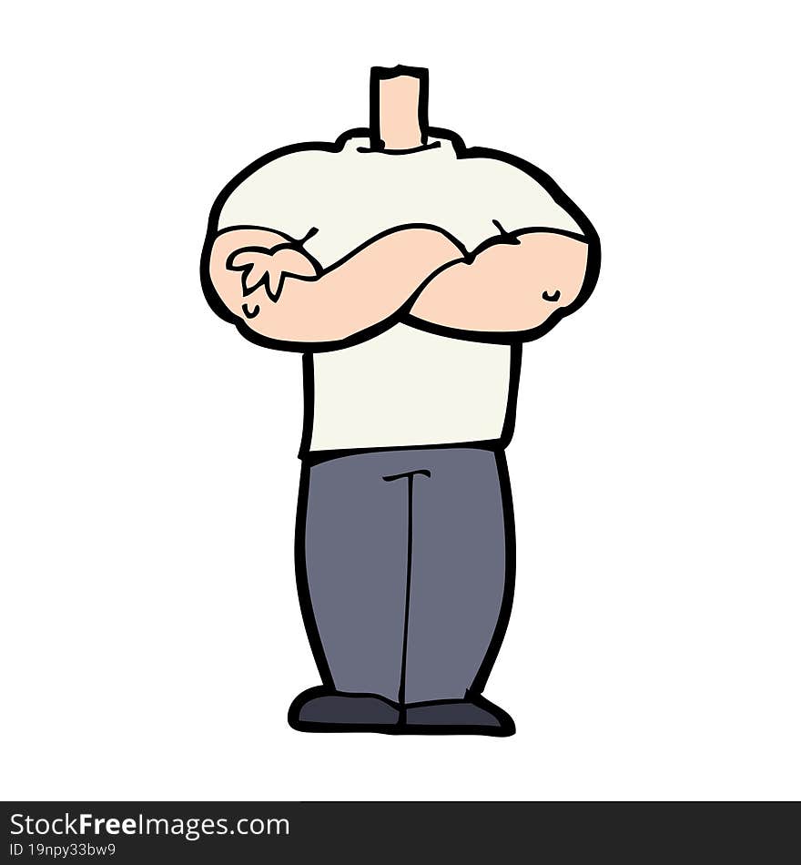 cartoon body with folded arms  (mix and match cartoons or add own photos