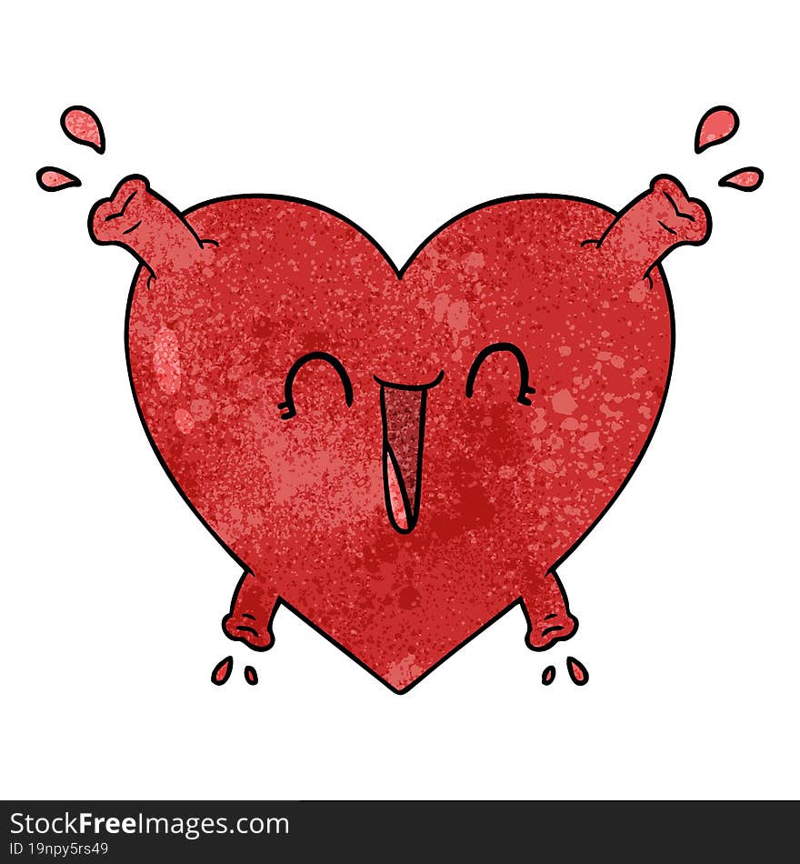 cartoon healthy heart. cartoon healthy heart