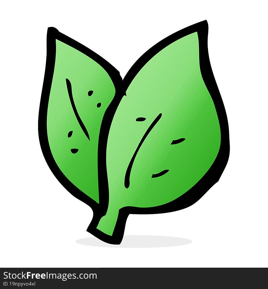 Cartoon Leaves Symbol