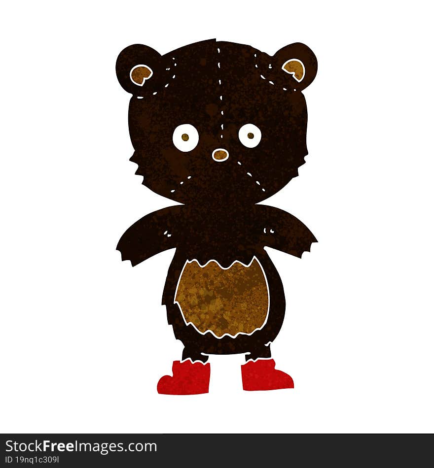 Cartoon Black Bear Cub