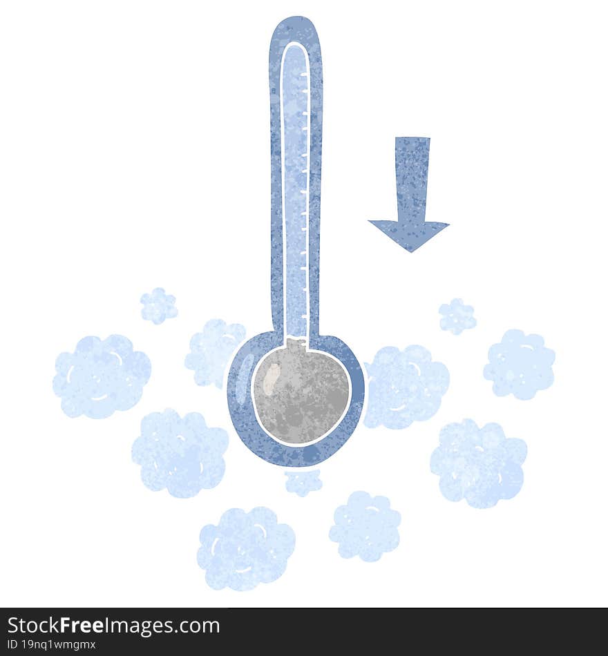 Retro Cartoon Dropping Temperature