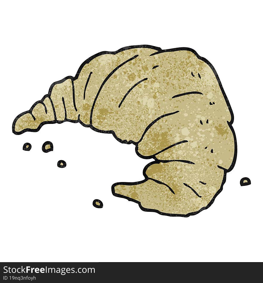 textured cartoon croissant