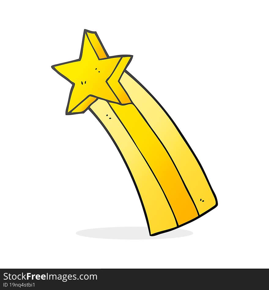 cartoon shooting star