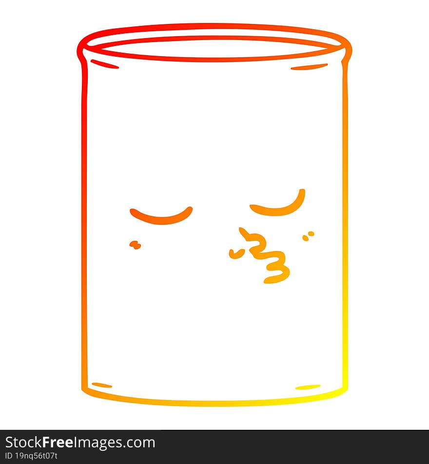 warm gradient line drawing cartoon barrel of oil