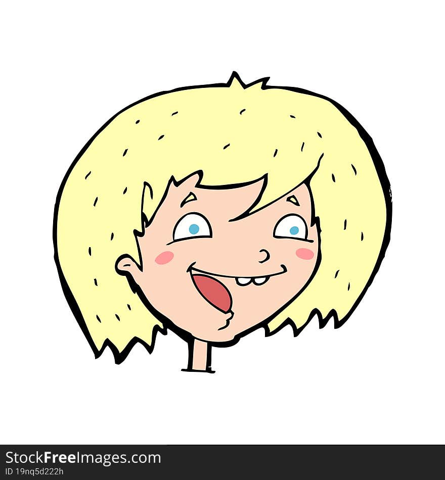 cartoon happy girl