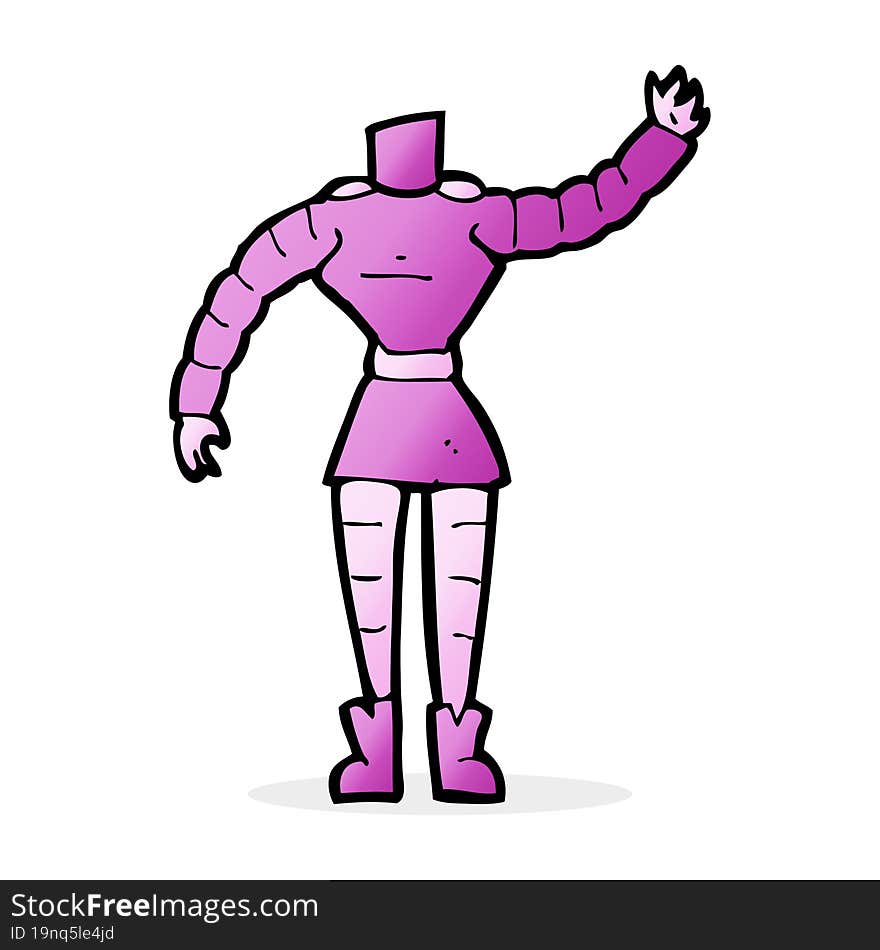 Cartoon Female Robot Body  (mix And Match Cartoons Or Add Own Photos