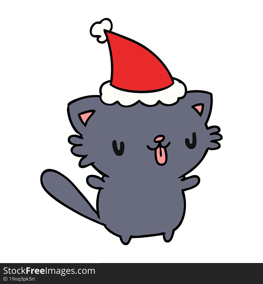 Christmas Cartoon Of Kawaii Cat