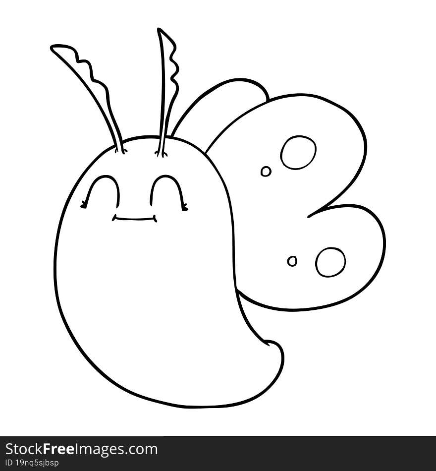 funny cartoon butterfly. funny cartoon butterfly