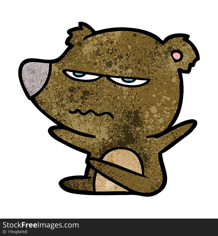 angry bear cartoon. angry bear cartoon