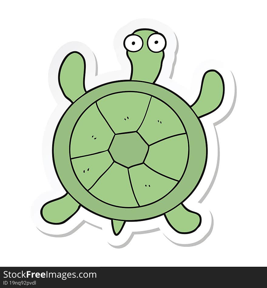 sticker of a cartoon turtle