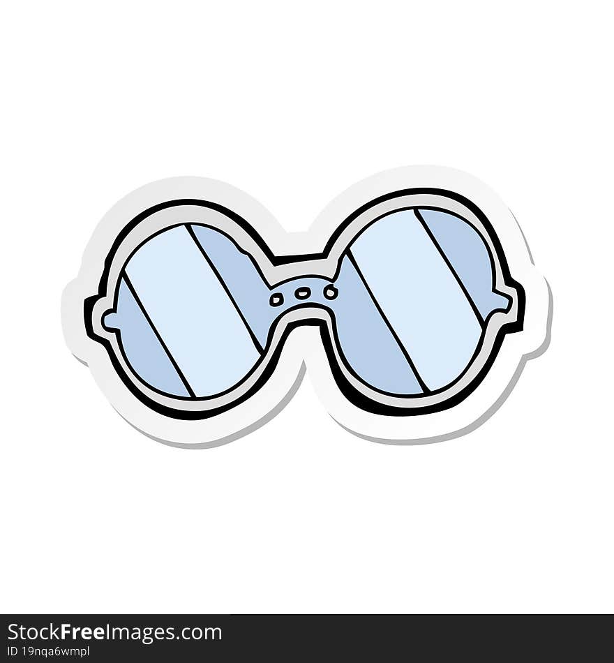 sticker of a cartoon spectacles