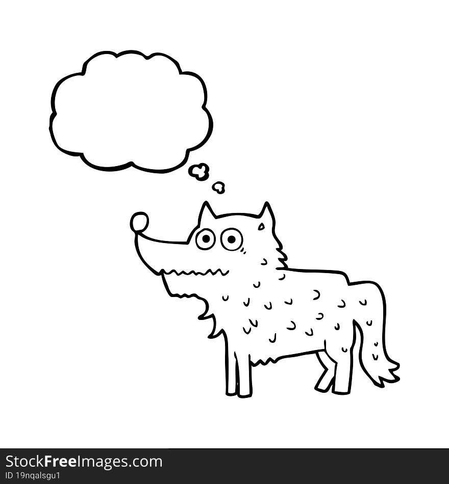 Thought Bubble Cartoon Dog